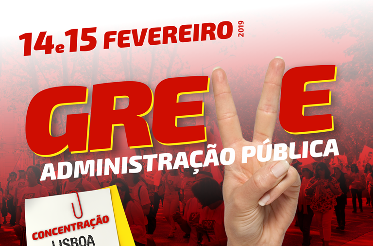Administração Pública em greve nos dias 14 e 15 de fevereiro