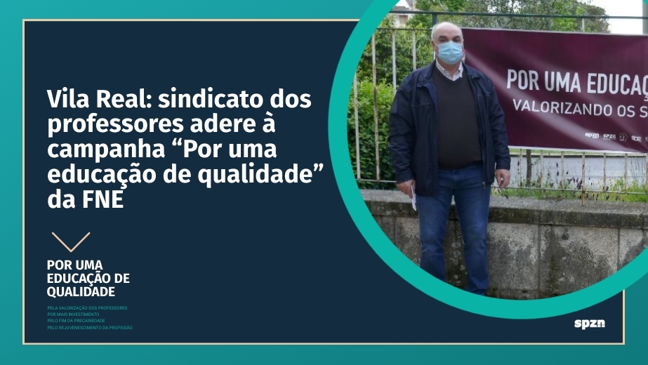 Vila Real: sindicato dos professores adere à campanha “Por uma educação de qualidade” da FNE