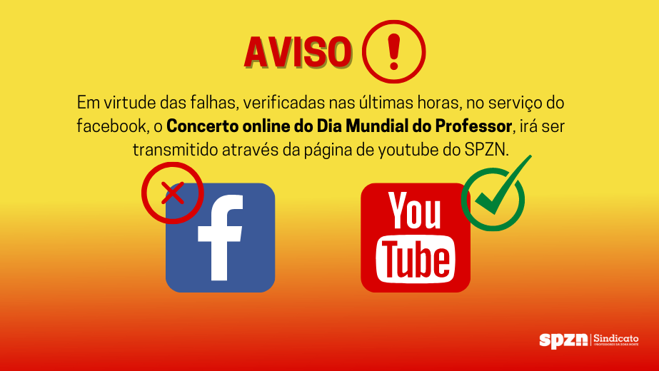 AVISO - Concerto online do Dia Mundial do Professor