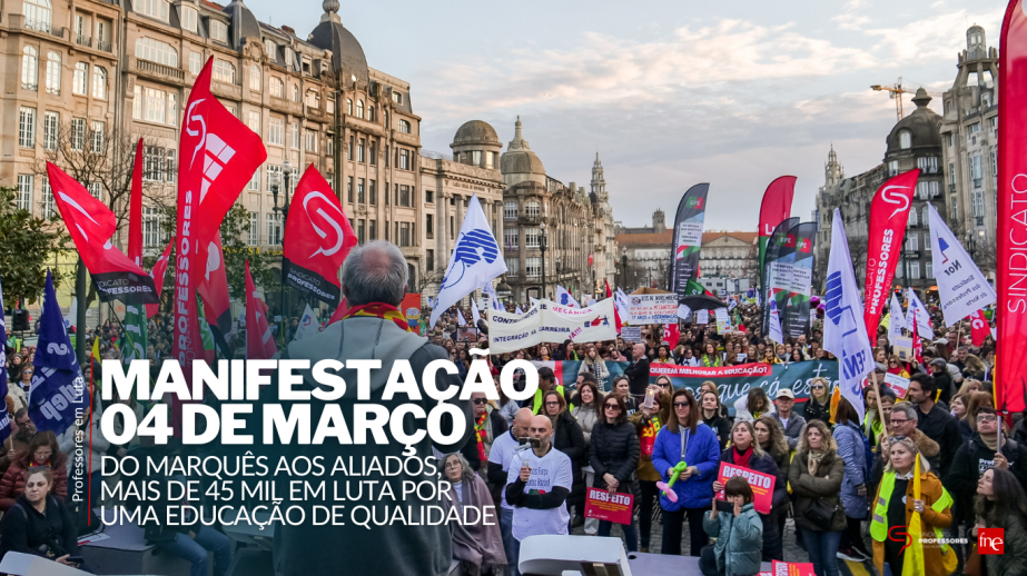 Mais de 45 mil em Manifestação no Porto