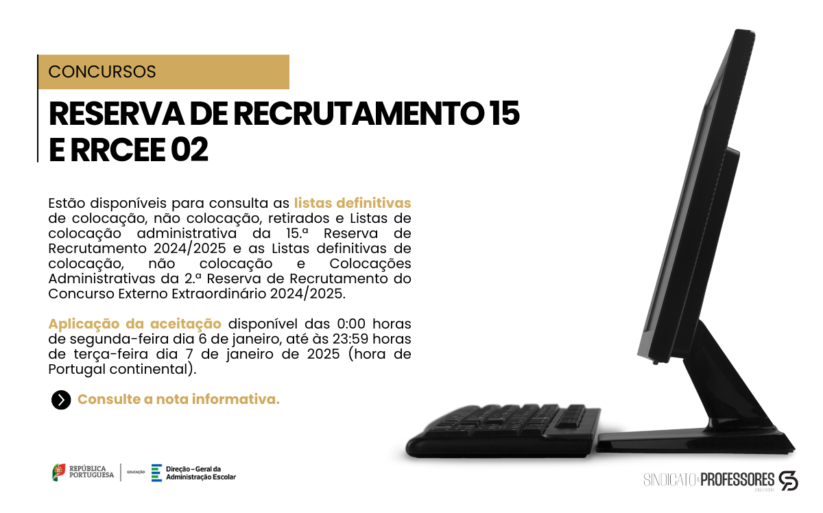 Reserva de Recrutamento 15 e RRCEE 02 - 2024/2025