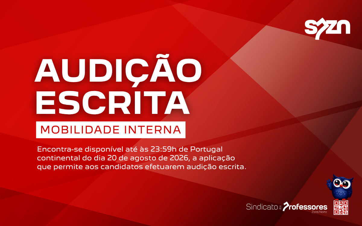 Audição escrita – Mobilidade Interna / Contratação Inicial