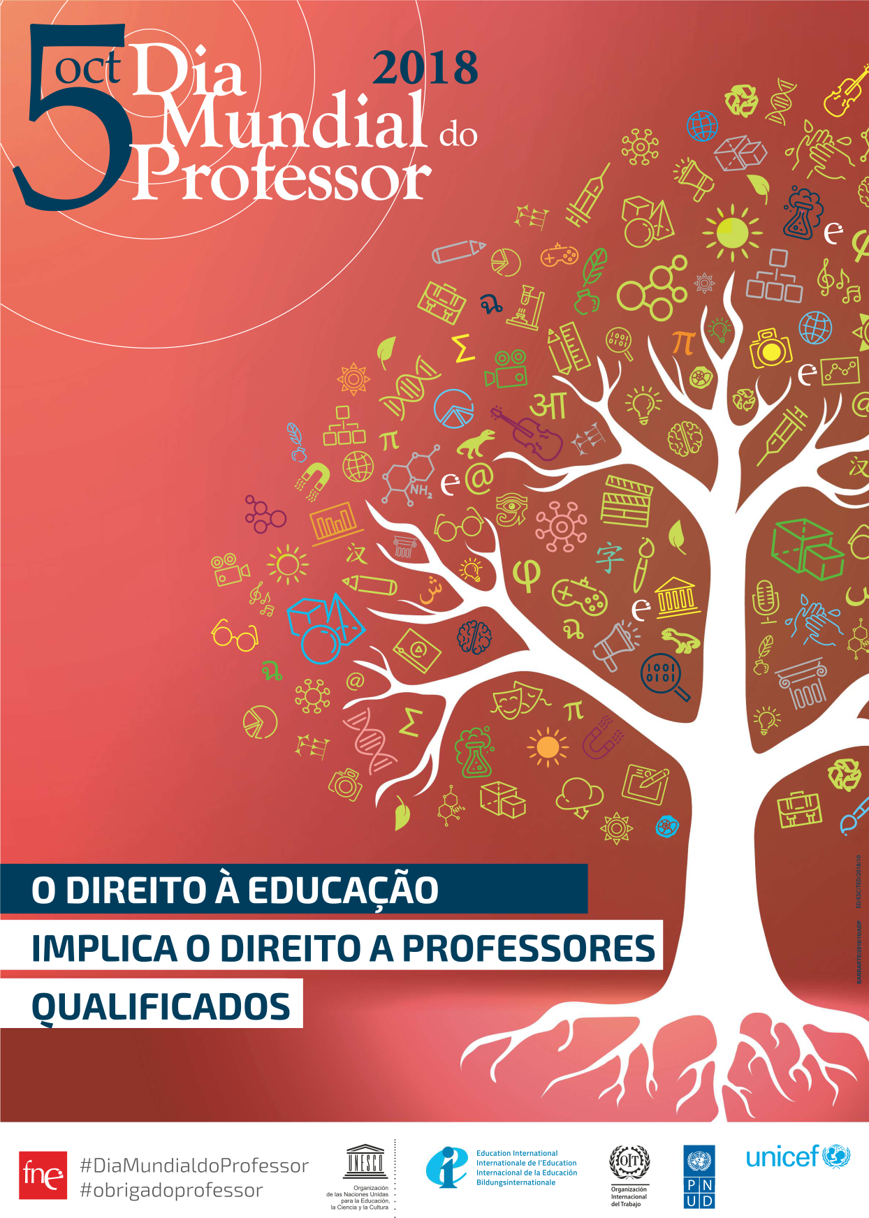 cartaz do Dia mundial do Professor 2018